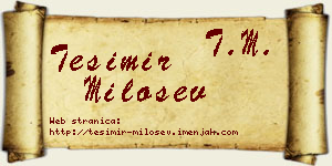 Tešimir Milošev vizit kartica